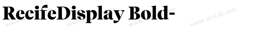 RecifeDisplay Bold字体转换